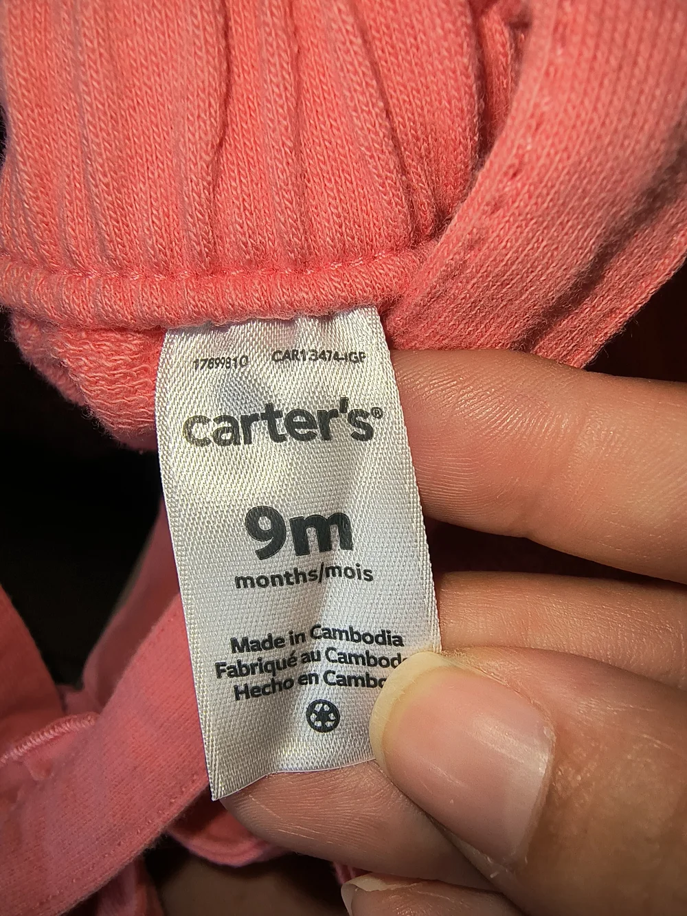 Carters soft pink